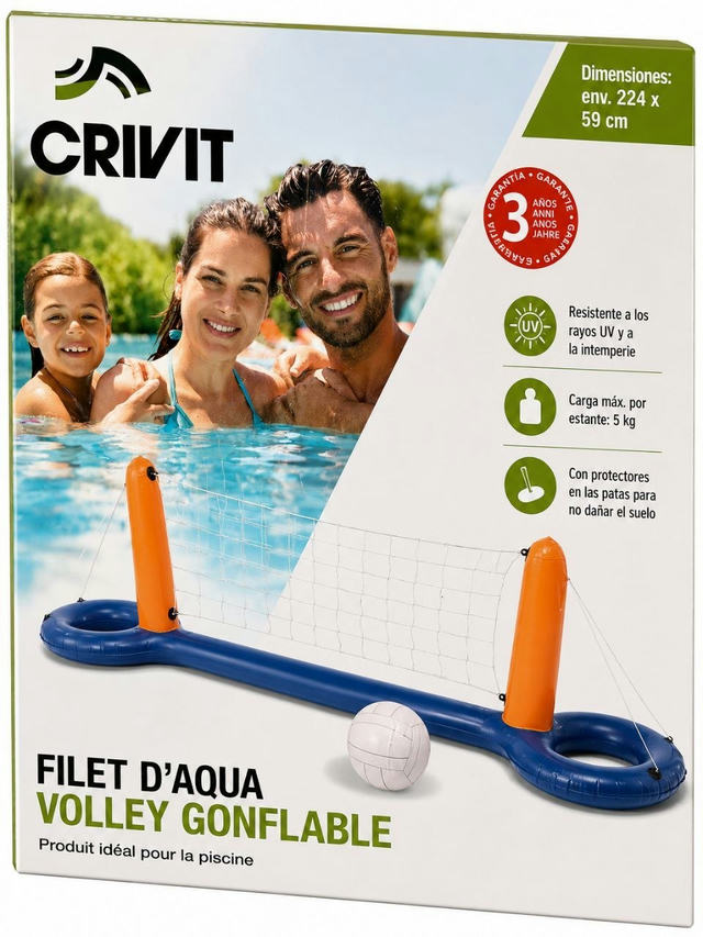 شبكة فولي نفخ للمسابح من CRIVIT الألمانية 🇩🇪