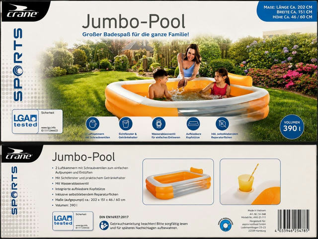 🏖️☀️ مسبح عائلي Jumbo Pool العملاق ☀️🏖️